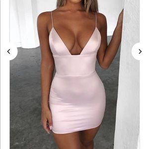 Paisley Mini Dress - Baby Pink